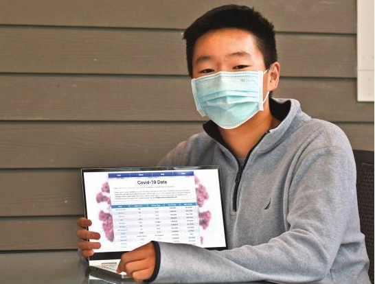 15岁亚裔男生创建校园疫情网 年龄小社会责任感强！