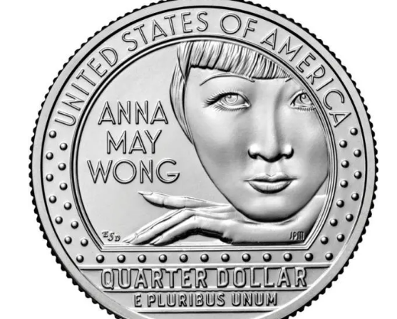黄柳霜成首位登上美国货币的亚裔 全新25美分硬币肖像为黄柳霜