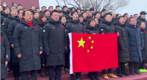 冬奥健儿在天安门广场宣誓出征;“中国必胜,祖国万岁!” 冬奥健儿在天安门广场宣誓出征;“中国必胜,祖国万岁!”
