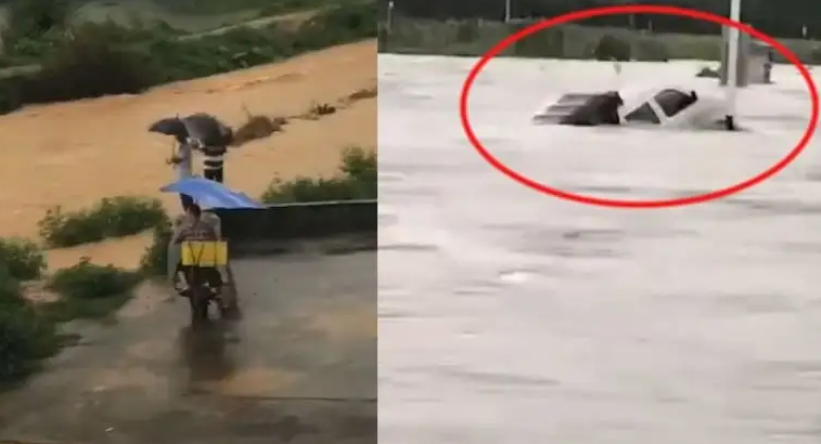 广东遭遇暴雨 夫妻连人带车被冲走，出行遇到强大暴雨应该如何避险？