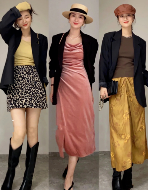 女生黑西服外套配什么穿好看(秋季黑西服外套这样穿百搭)