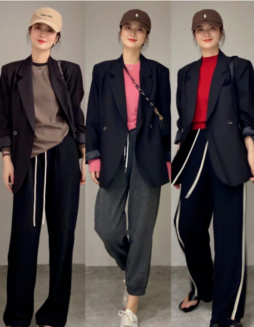 女生黑西服外套配什么穿好看(秋季黑西服外套这样穿百搭)