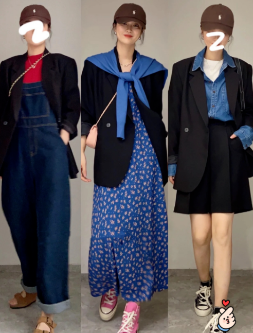 女生黑西服外套配什么穿好看(秋季黑西服外套这样穿百搭)