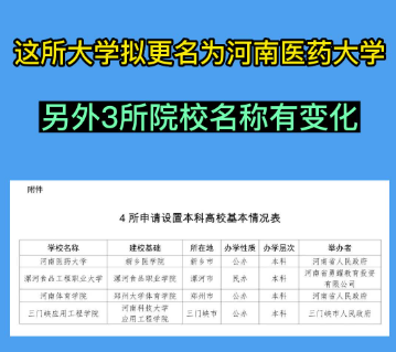 新乡医学院更名为河南医药大学，大学评价体系需要改革