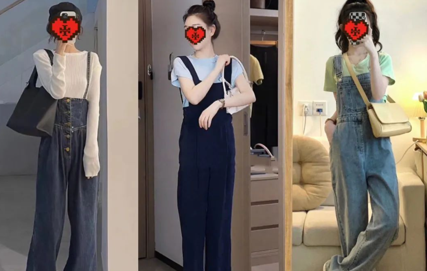 白鹿穿背带裤配翻领外套秋季精灵感(背带裤可以搭翻领外套吗)