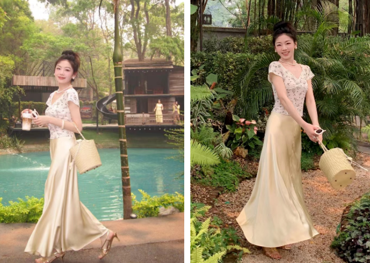 吊带+工装裙打造夏天最in穿搭，吊带+工装裙撩人又时髦!