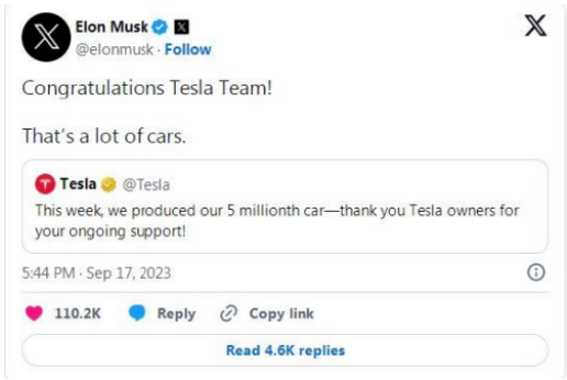 特斯拉第500万辆下线 新Model 3四季度交付