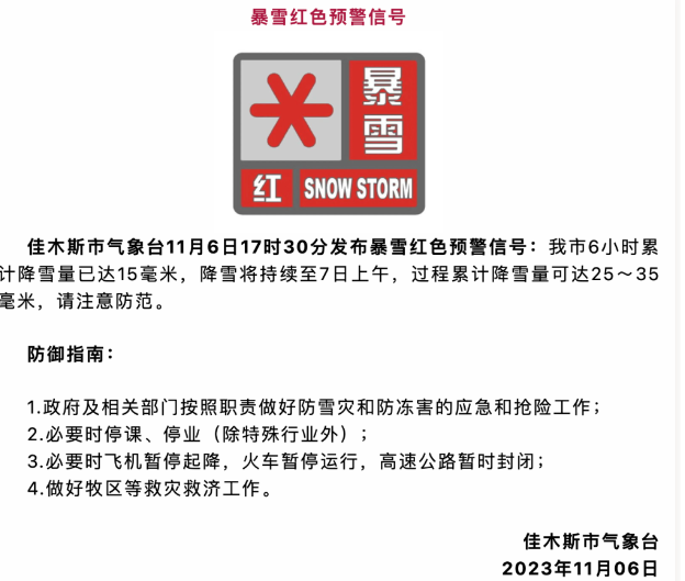 黑龙江体育馆坍塌事故致3人遇难 该地曾发布暴雪红色预警信号