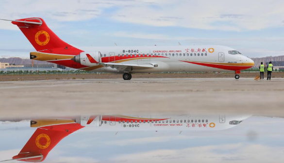 国产客机ARJ21首条中亚航线正式开通 中亚航线ARJ21第二条国际航线