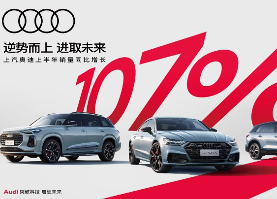 上汽奥迪全系车型销量同比去年猛增107% 奥迪A7L销量同比增长168% 上汽奥迪全系车型销量同比去年猛增107% 奥迪A7L销量同比增长168%