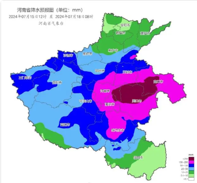 今晨全国降水榜前十几乎被河南包圆，拉响暴雨红色预警