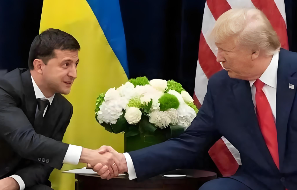 特朗普在北约峰会与泽连斯基会面 泽连斯基穿西装和特朗普长谈50分钟