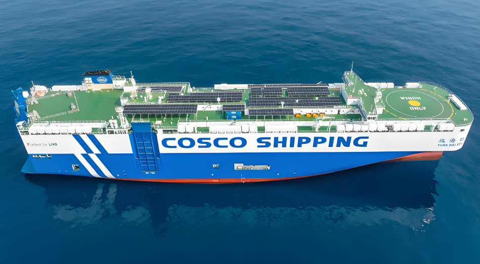 全球最大成功首航！全球最大船载光伏能源汽车运输船完成首航年发电量达41万度！