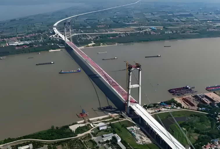 长江最宽双柳长江大桥主桥合龙！中国第一宽 武汉第12座长江大桥双柳长江大桥合龙！