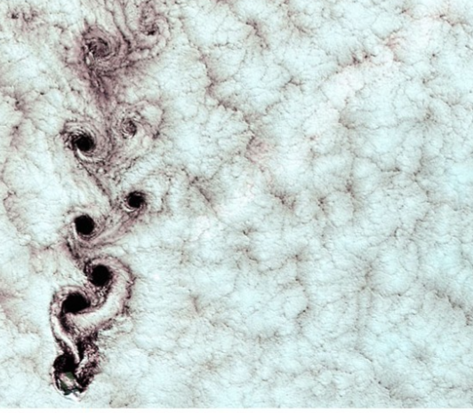印度洋上空现10个神秘黑暗空洞 印度洋上空形成大片冯卡门涡流