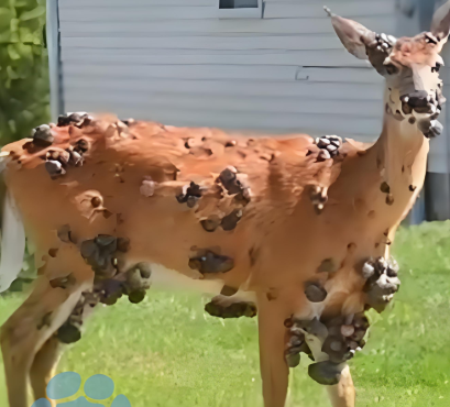 美国多地发现“变异鹿”！“僵尸松鼠触手兔” 美国又现变异鹿