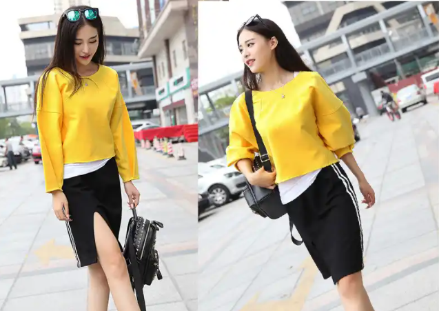 高圆圆最新活动照，穿棕色针织衣搭配皮裙美出天际