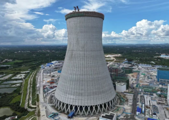 世界核电第一大塔主题结构施工完成 广东廉江核电项目1号机组将全面进入塔内构件安装阶段