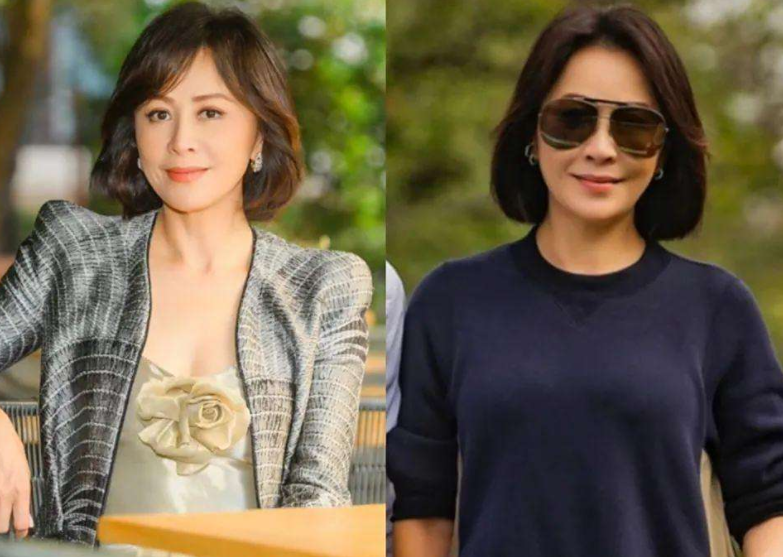 刘嘉玲穿印花流苏上衣搭毛边牛仔短裤，活力四射