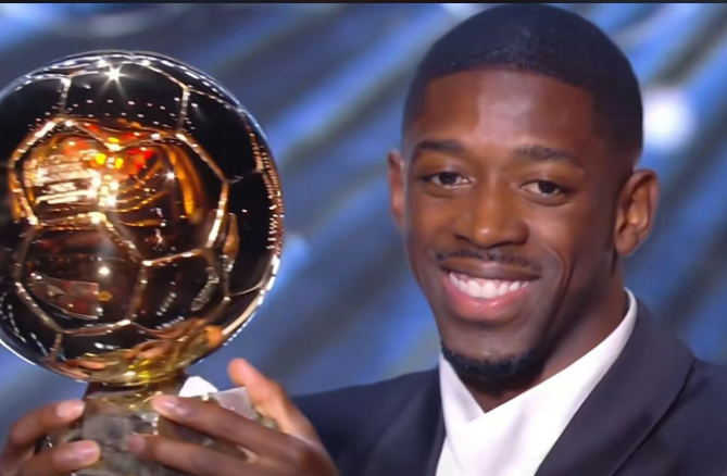 法国球星登贝莱荣膺2025年金球奖 成世界足坛90后第2人 法国球星登贝莱荣膺2025年金球奖 成世界足坛90后第2人