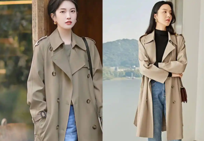张嘉倪米色风衣搭配白色衬衫(张嘉倪秋冬穿搭简约高级有气质)