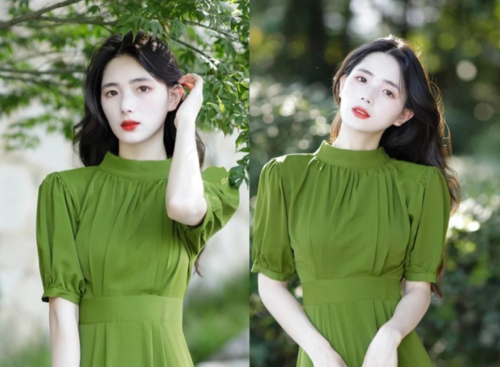 张元英绿色大衣搭配灰色围巾欲风氛围感(绿色大衣搭配灰色围巾好看吗)