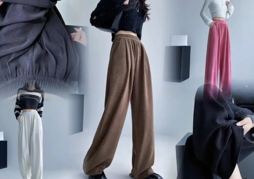 柔绒休闲阔腿裤如何穿出大长腿(佟丽娅同款休闲阔腿裤秋冬穿搭)