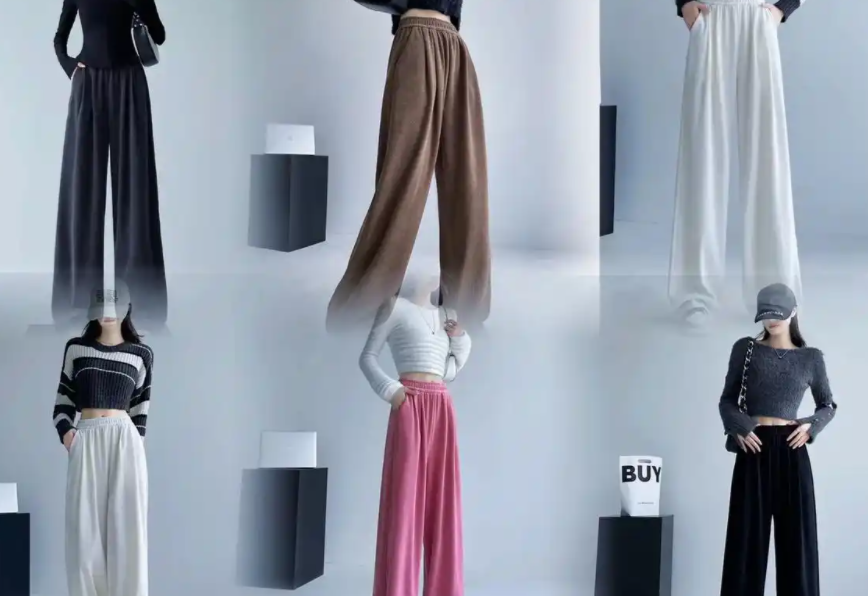 柔绒休闲阔腿裤如何穿出大长腿(佟丽娅同款休闲阔腿裤秋冬穿搭)