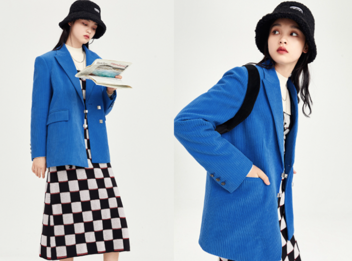 宋茜蓝色西服配短裤清爽干净(宋茜同款蓝色西服减龄穿搭2025)