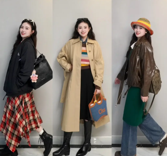 微胖女孩大衣内搭连衣裙一键遮肉(秋季微胖女孩大衣优雅显瘦穿搭方案）