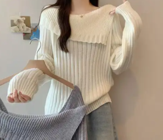 肩宽女生选落肩袖毛衣修饰身形（2025秋季肩宽女孩避雷指南）