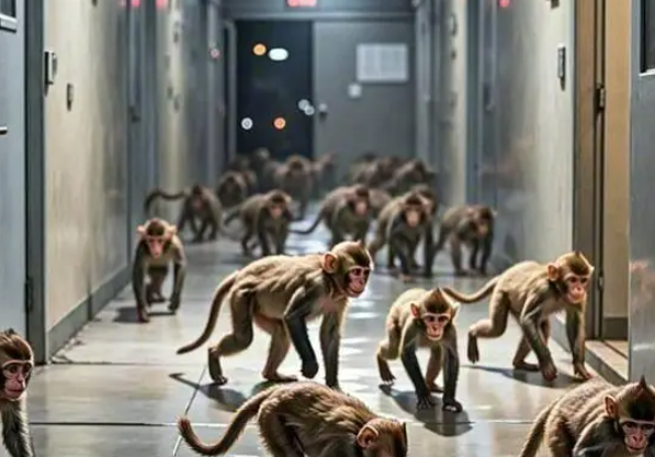 美国一卡车侧翻实验猴逃脱 美国实验用猴逃跑不确定是否携带病毒