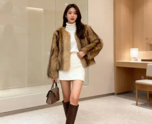 皮草外套搭配牛仔裤日常化奢华（皮草外套一学就会的日常贵气穿搭指南2025）