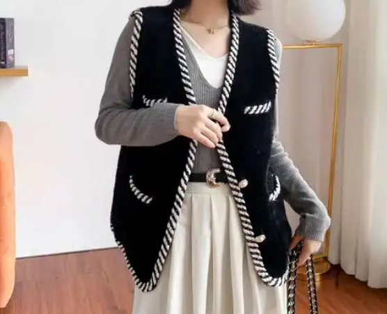 毛呢背心搭配阔腿裤优化比例（毛呢背心塑造三七分身材的叠穿秘籍2025）