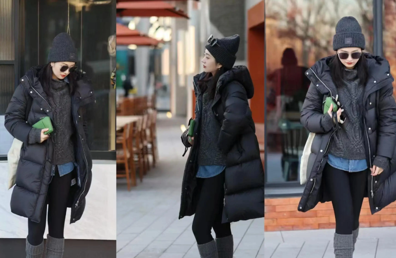 长款羽绒服搭配紧身裤简约保暖（长款羽绒服的实用保暖风穿搭2025）