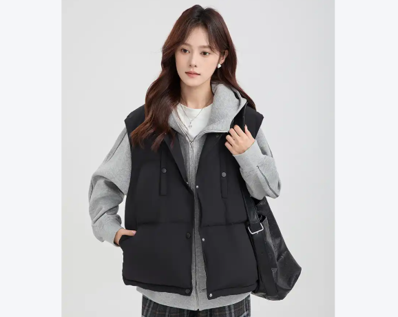 冬季羽绒马甲成叠穿神器！2025年羽绒马甲办公室保暖穿搭新思路