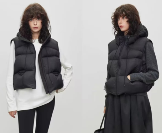冬季羽绒马甲成叠穿神器！2025年羽绒马甲办公室保暖穿搭新思路