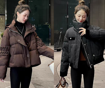 加绒打底裤配短款羽绒服显瘦利落（打底裤的冬日显瘦风穿搭2025）