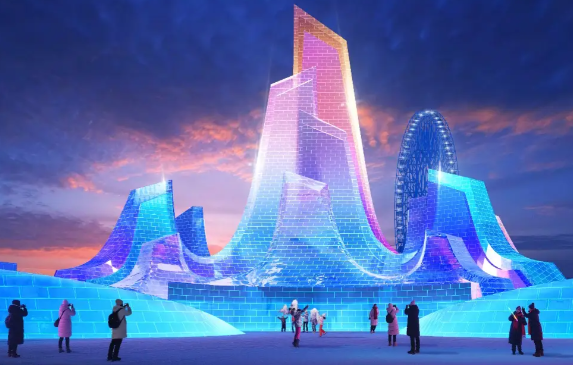 哈尔滨冰雪大世界主塔已封顶 第二十七届哈尔滨冰雪大世界什么时候开放
