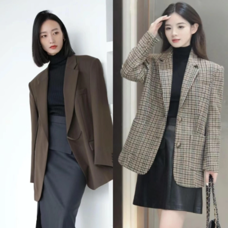 羊毛西装叠穿大衣利落通勤（羊毛西装的冬日通勤穿搭2025）