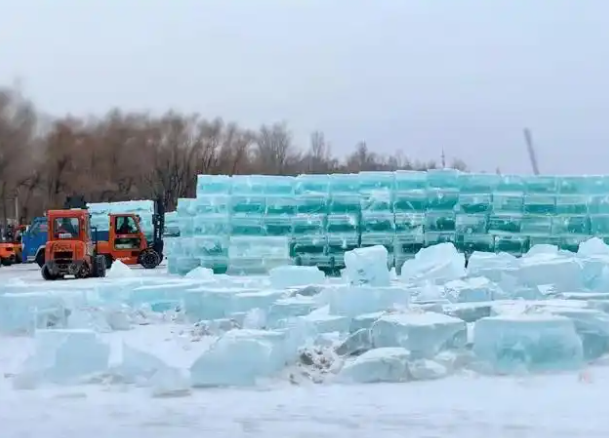 哈尔滨冰雪大世界现“冰版黄鹤楼”，你以为冰雕只是冰?那你就输了