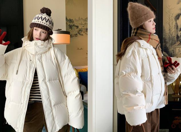 白色羽绒服配围巾温暖（白色羽绒服跨年夜温暖出行搭配2025）