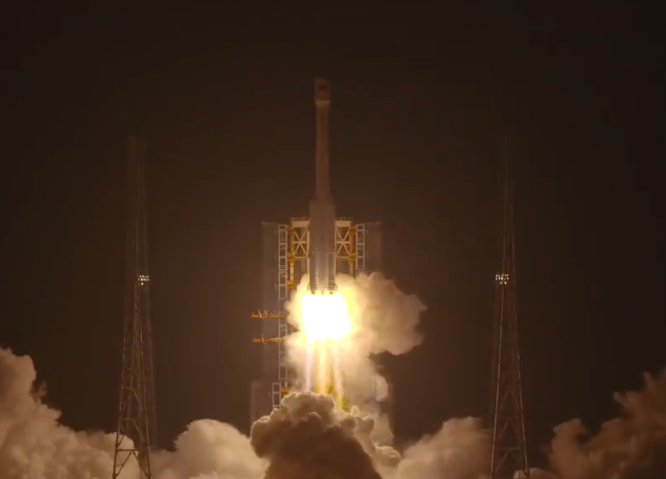 2025最后一天中国一箭双星 长七改火箭成功发射实践二十九号卫星