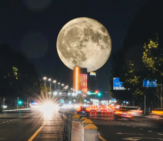 2026首个超级月亮来了，XXL月亮昨晚现身高清实拍大图