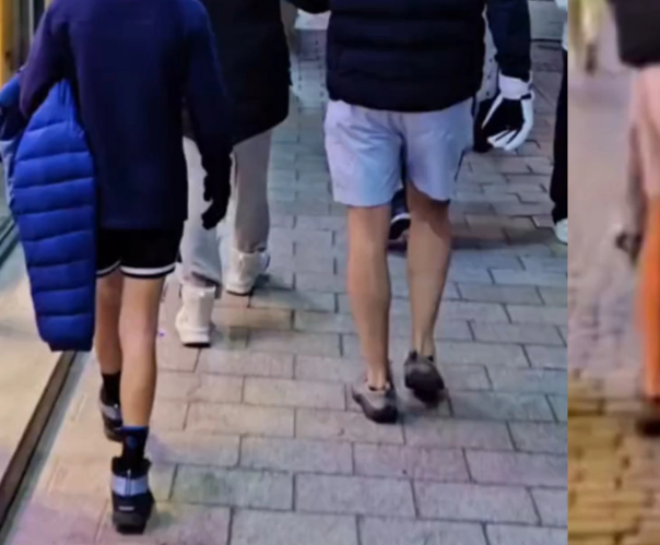 外国游客零下20℃光腿“嚣张” 哈尔滨零下20℃外国游客光腿穿短裤
