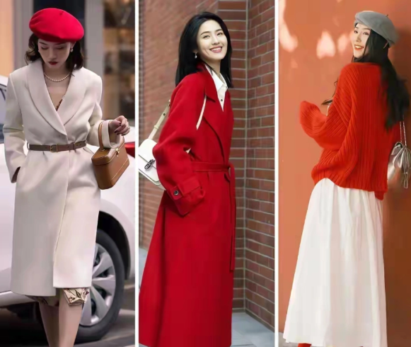 2026年春节最流行的穿搭，格纹大衣+咖色阔腿裤，真的美炸了