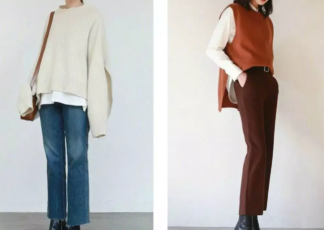 2026年春节最流行的穿搭，格纹大衣+咖色阔腿裤，真的美炸了