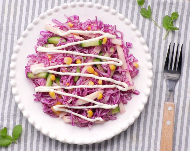 2026年夜饭吃紫甘蓝拌苹果可以解腻吗?紫甘蓝+苹果+韧豆干酸甜脆爽超解腻!