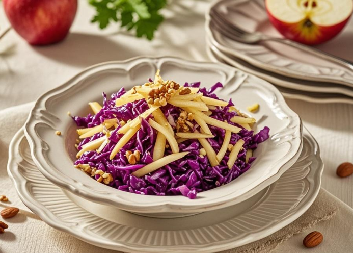 2026年夜饭吃紫甘蓝拌苹果可以解腻吗?紫甘蓝+苹果+韧豆干酸甜脆爽超解腻!