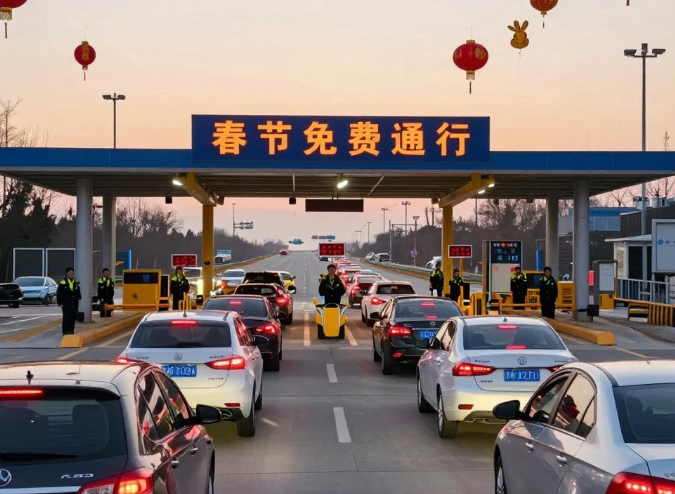 春节假期7座及以下小型客车免费通行，今年春节高速免费9天!
